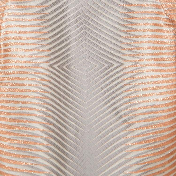 Pre Owned Missoni Multicolor Lurex Jacquard Knit Mini Skirt M