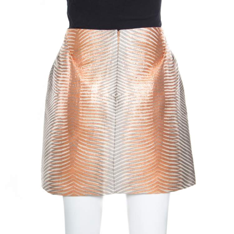Pre Owned Missoni Multicolor Lurex Jacquard Knit Mini Skirt M
