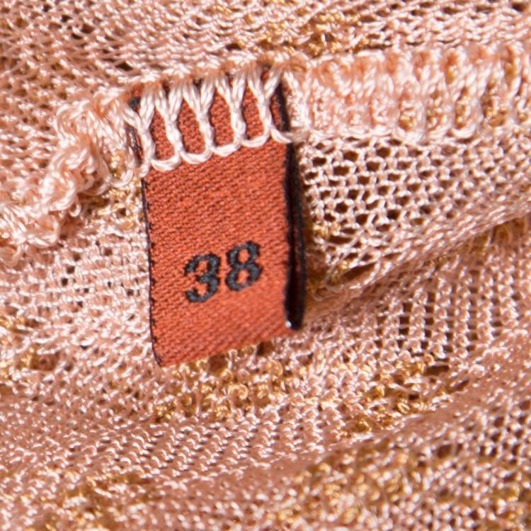Pre Owned Missoni Pink Embroidered Perforated Knit Sleeveless Top S