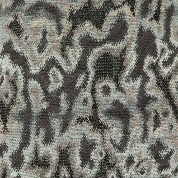 Pre Owned Missoni Grey Jacquard Knit Midi Pencil Skirt S