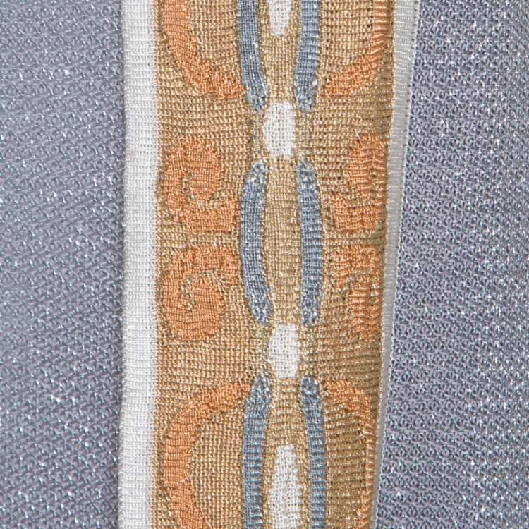 Pre Owned M Missoni Grey Knit Cardigan and Sleeveless Top Set M 