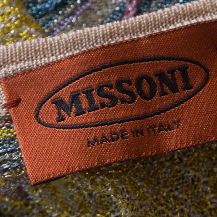 Pre Owned Missoni Multicolor Patterned Lurex Knit Maxi Dress S
