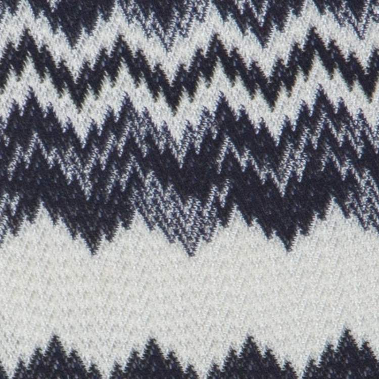 Pre Owned Missoni Bicolor Chevron Crochet Knit Maxi Skirt L