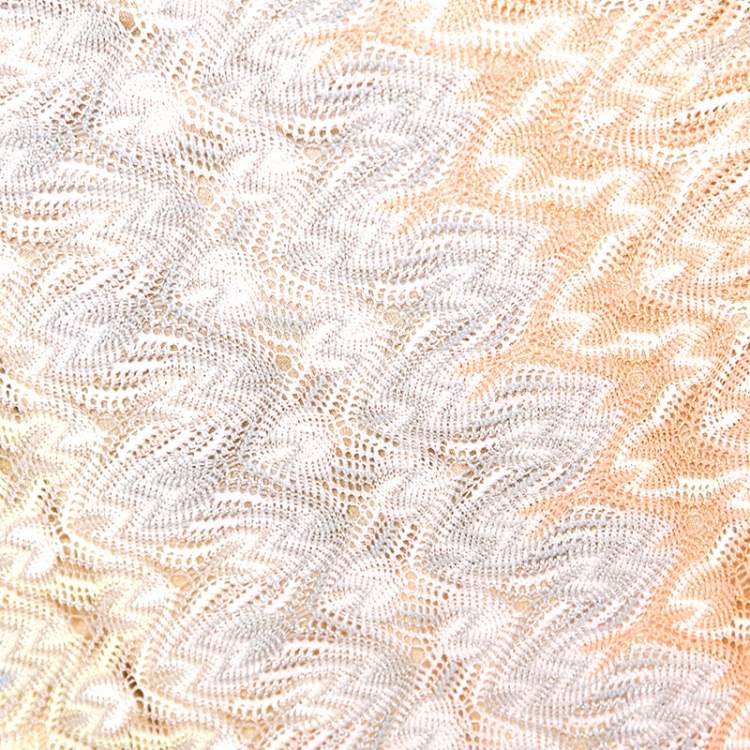 Pre Owned Missoni Pastel Multicolour Crochet Knit Midi Skirt M
