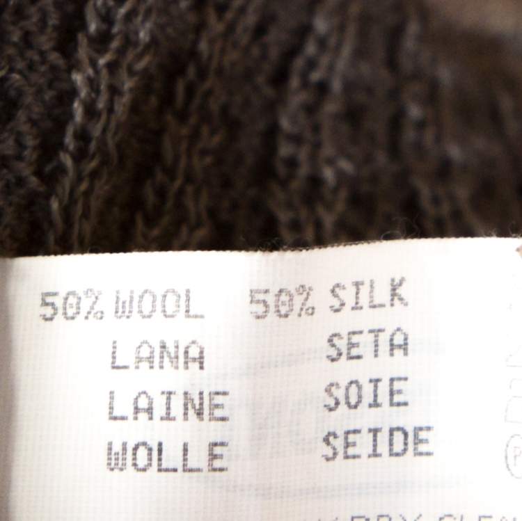 Pre Owned Missoni Multicolor Jacquard Eyelet Knit Cardigan M