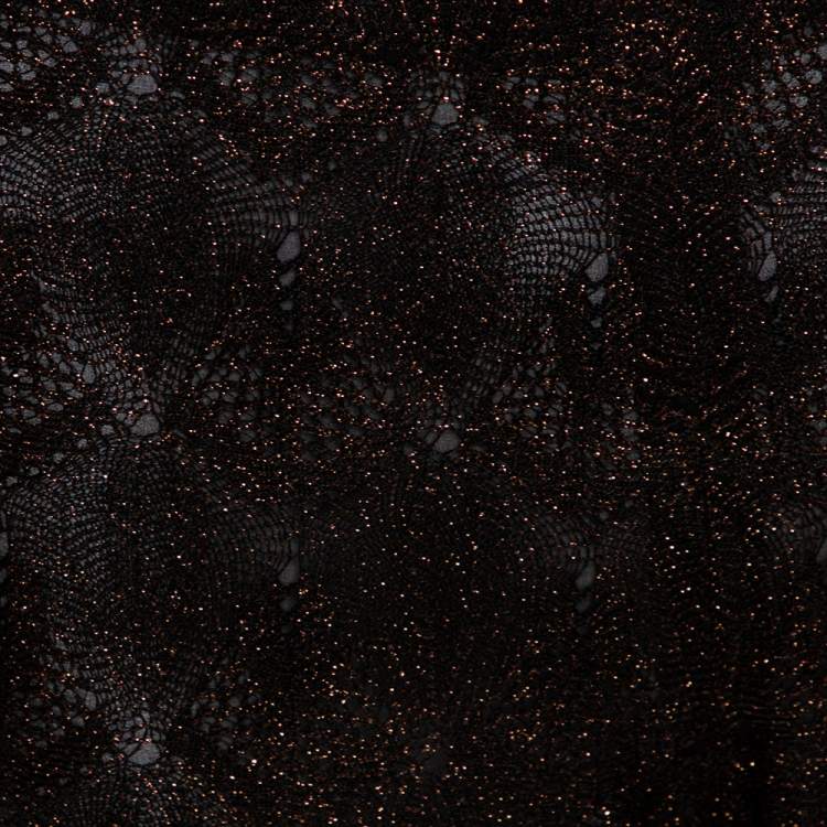 مملوكة مسبقًا Missoni Black Lurex Pointelle Knit Straight Leg Trousers M