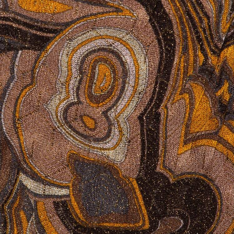 Pre Owned Missoni Multicolor Lurex Knit Bead Embellished Tunic M
