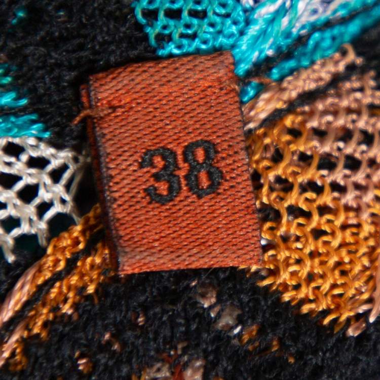 Pre Owned Missoni Multicolor Chevron Patterned Knit Sleeveless Top S