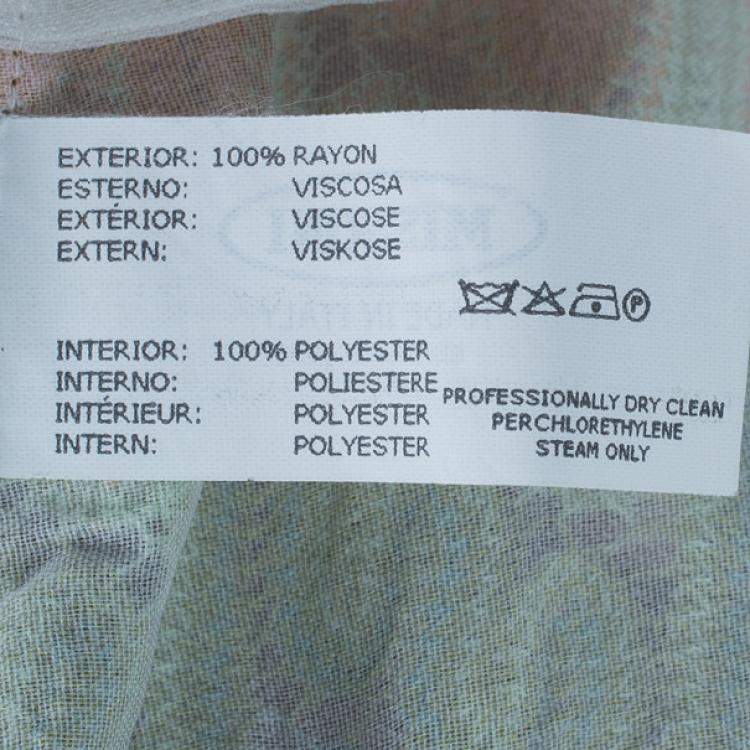 Pre Owned Missoni Wave Knit Multicolor Button Down Long Cardigan M