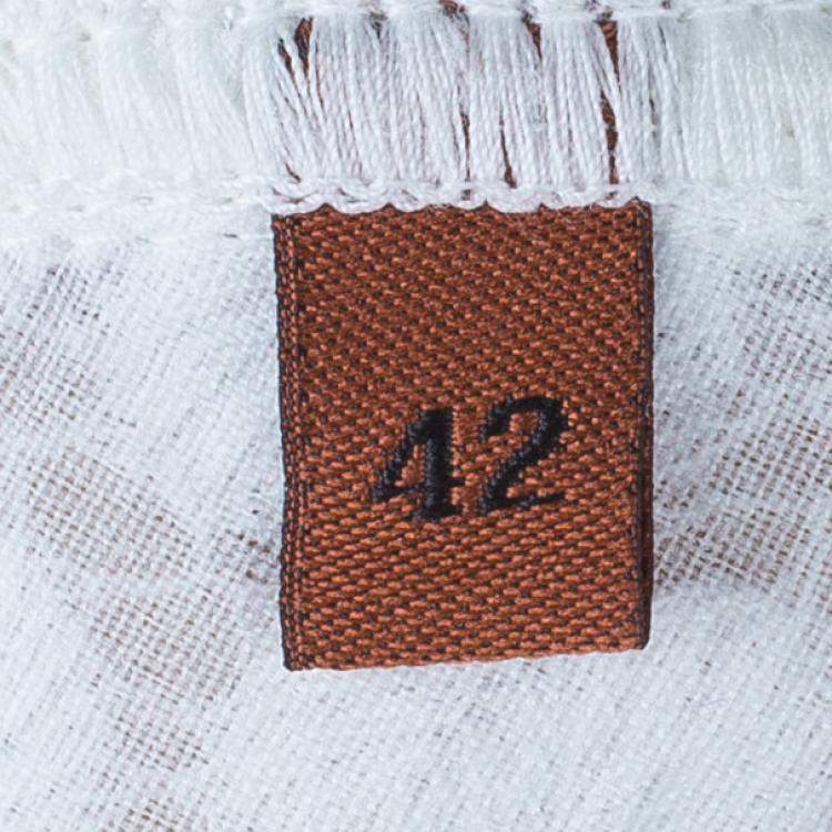 Pre Owned Missoni Wave Knit Multicolor Button Down Long Cardigan M