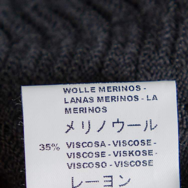 Pre Owned M Missoni Grey Wave Patterned Wool Open Front Cardigan M