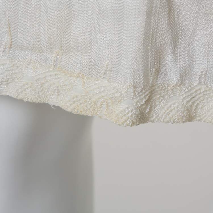 Pre Owned Missoni Cream Lace Mini Skirt M