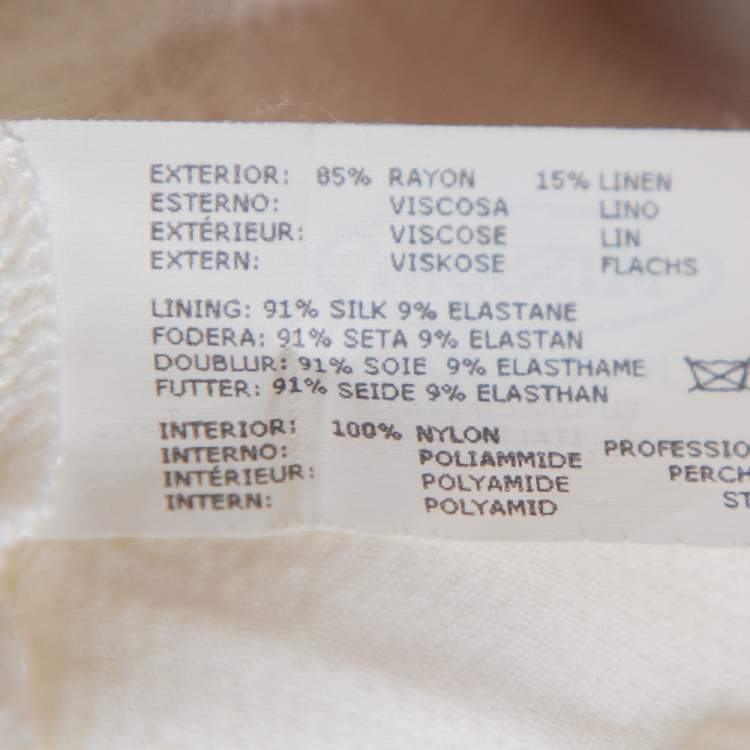 Pre Owned Missoni Cream Lace Mini Skirt M