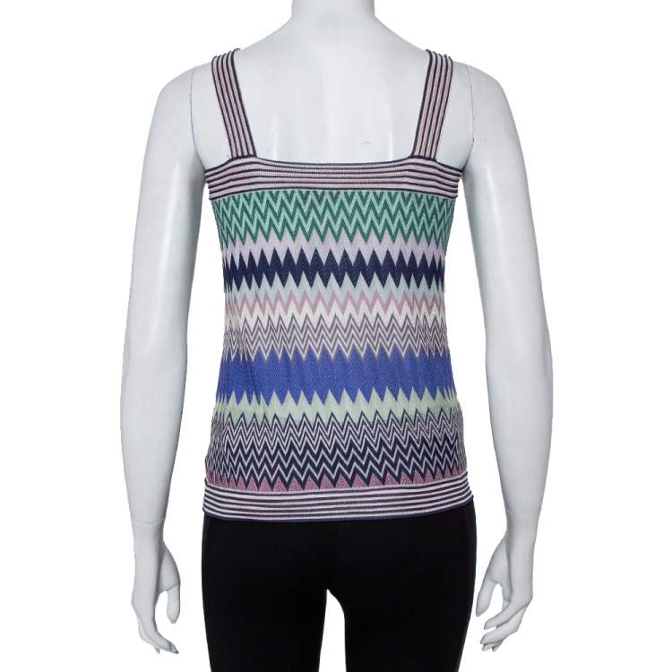 Pre Owned Missoni Multicolor Patterned Knit Cami Top S