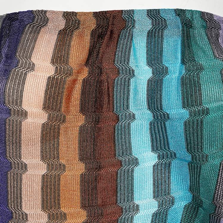 مملوكة مسبقًا Missoni Mare Multicolor Patterned Knit Strapless Jumpsuit L