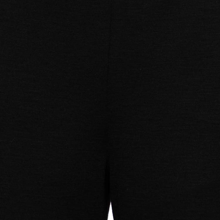 Pre Owned Missoni Black Cotton Knit High Waist Straight Leg Pants M