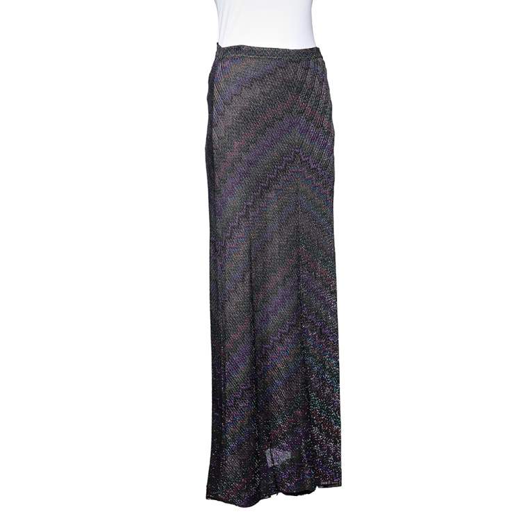 Pre Owned  Missoni Multicolored Knit Maxi Skirt M