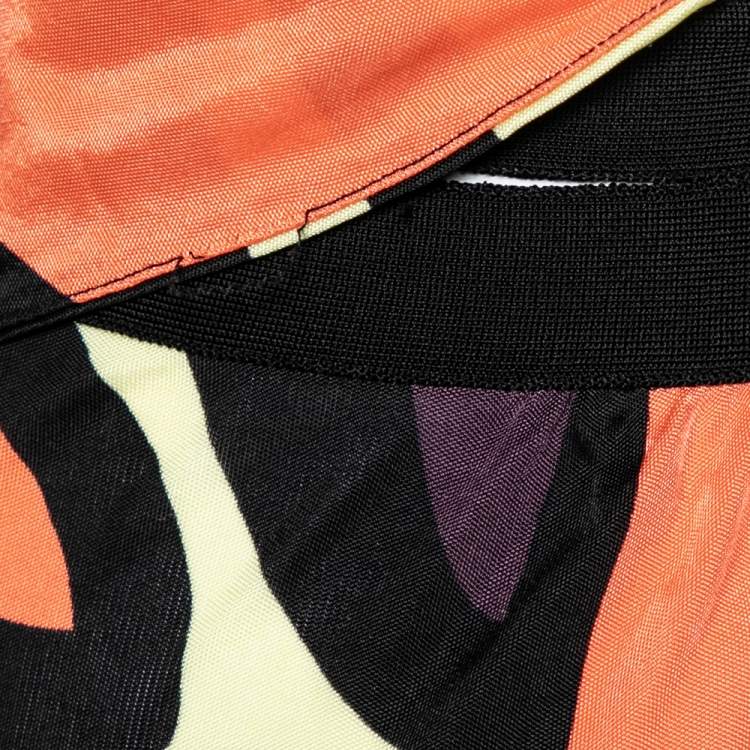 Pre Owned M Missoni Multicolored Printed Jersey Halter Neck Maxi Dress XS
