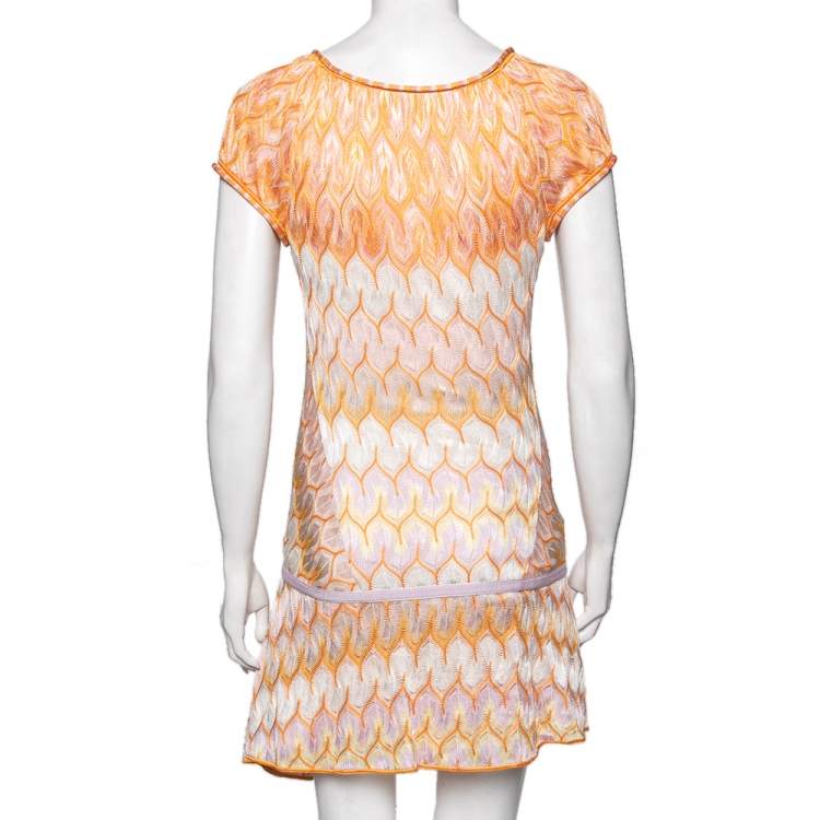 Pre Owned Missoni Multicolor Patterned Knit Shift Dress S