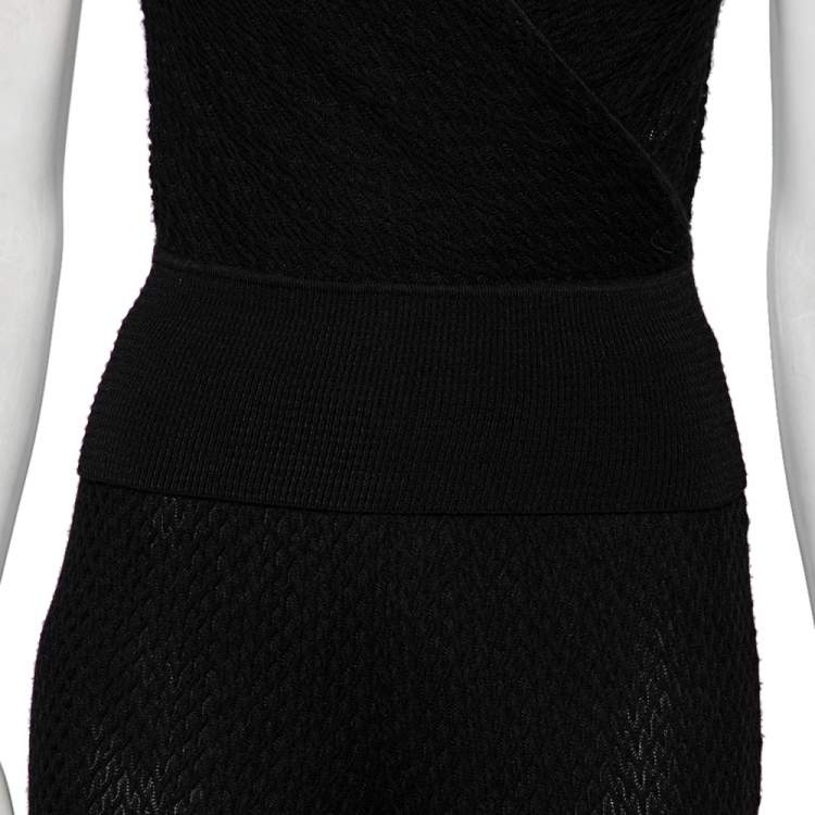 Pre Owned Missoni Black Textured Knit Set Suit M