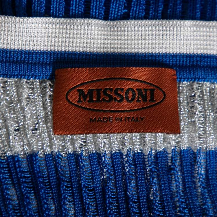 Pre Owned Missoni Multicolor and Metallic Lurex Patterned Knit Sleeveless Top M