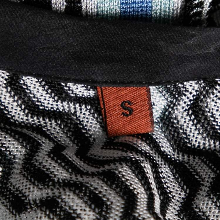 Pre Owned Missoni Multicolor Textured Knit Poncho Cover Up S