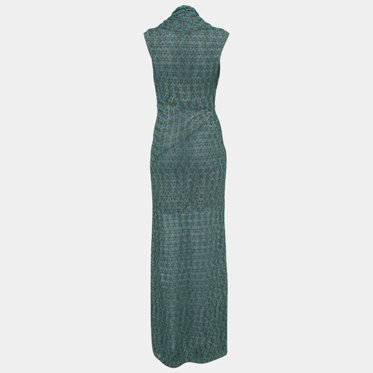 Missoni Bicolor Lurex Patterned Knit Maxi Dress S Missoni | TLC