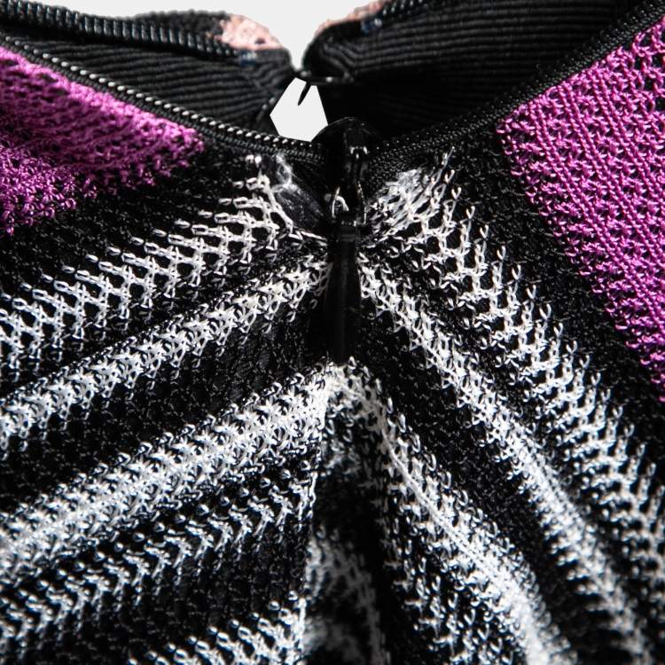 Pre Owned Missoni Multicolor Striped Knitted Slit Detail Skirt S