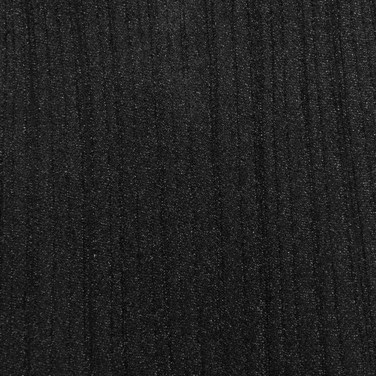 Pre Owned Missoni Black Lurex Ribbed Knit Long Sleeve Maxi Dress M