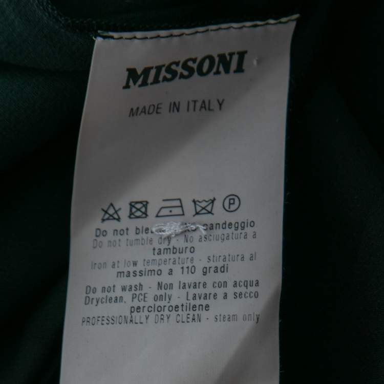 Pre Owned Missoni Black Lurex Ribbed Knit Long Sleeve Maxi Dress M