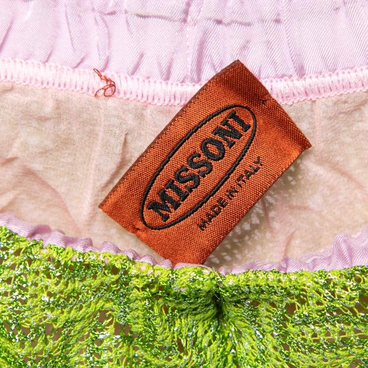 Pre Owned Missoni Multicolor Patterned Lurex-Knit Pants M