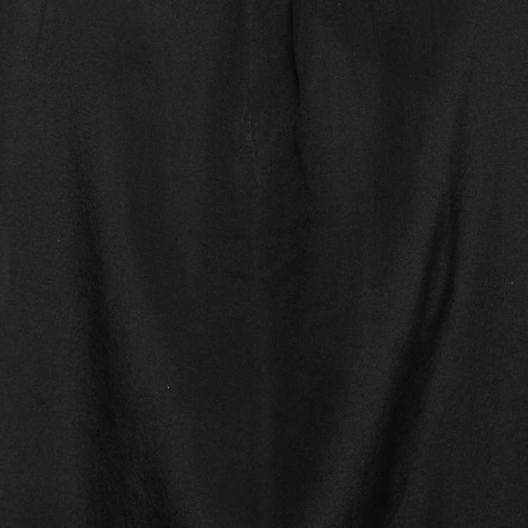 Pre Owned Missoni Black Silk Patterned Ribbed Collar Sleeveless Top S