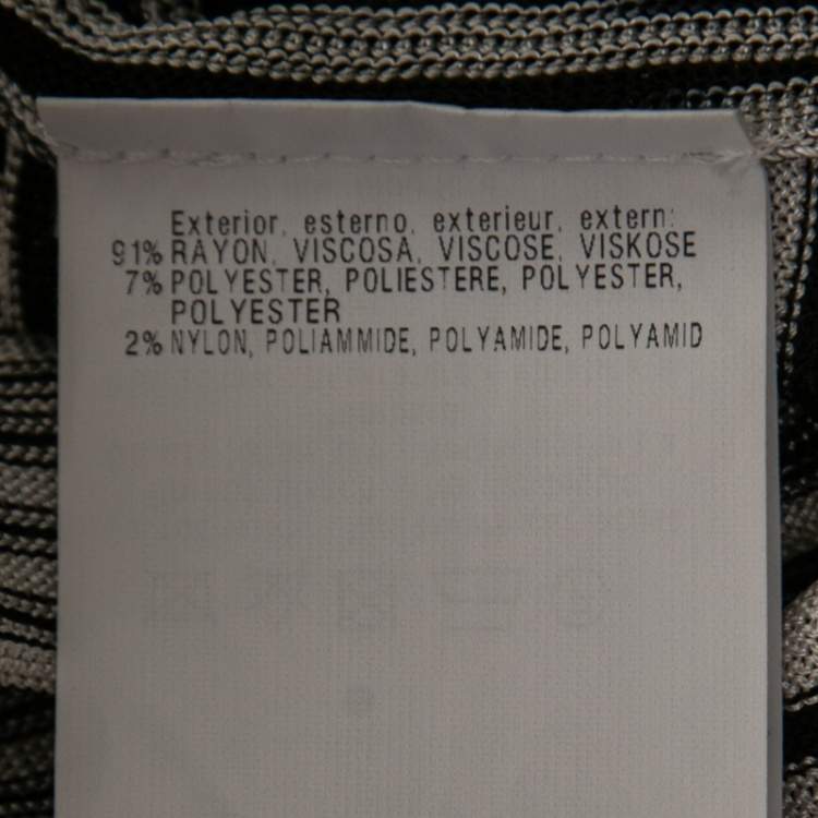 Pre Owned Missoni Black Lurex Knit Pleated Detail Open Front Shrug M