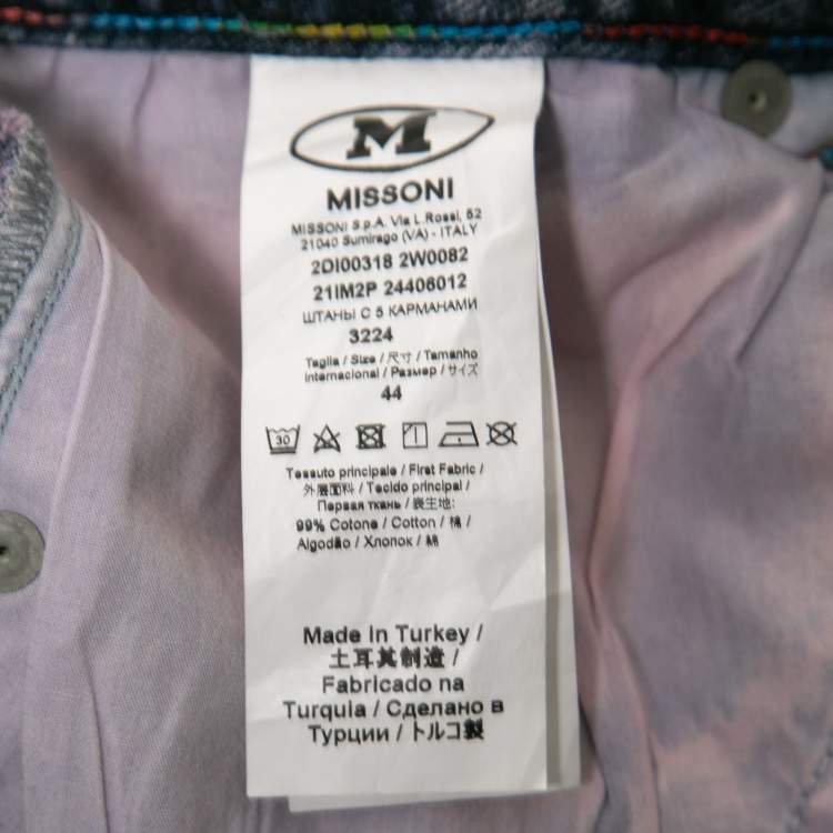Pre Owned Missoni Purple Denim Mom Jeans M Waist 28"