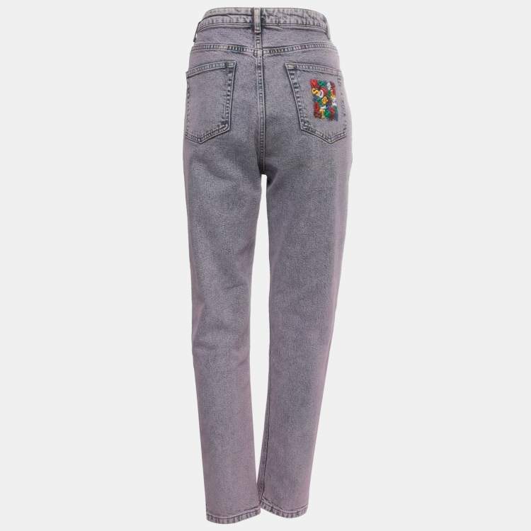 Pre Owned Missoni Purple Denim Mom Jeans M Waist 28"