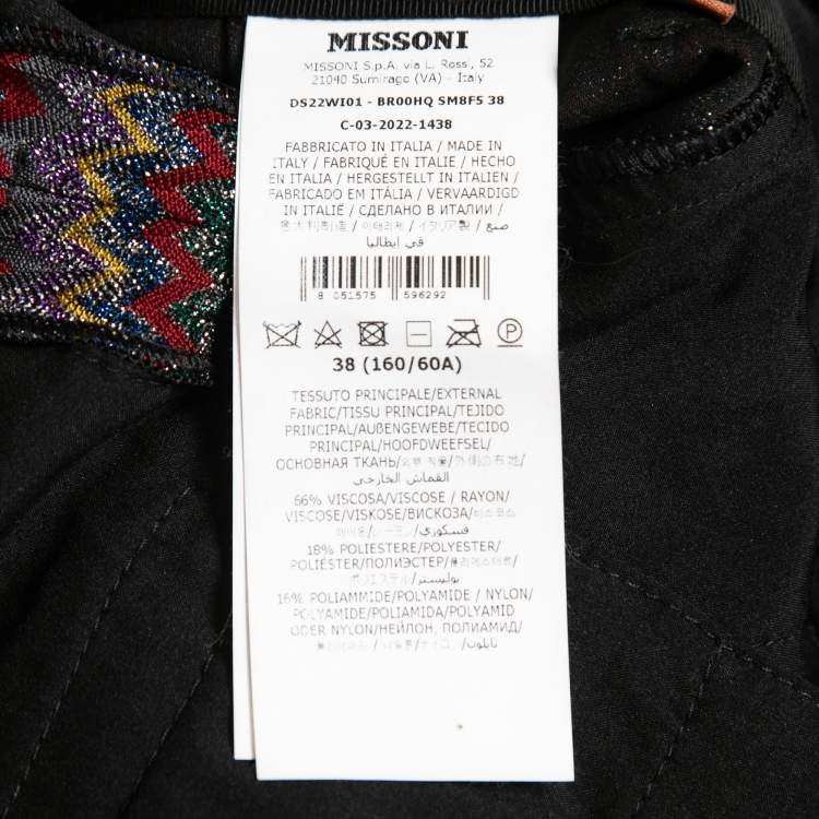 Pre Owned Missoni Multicolor Zig-Zag Patterned Lurex Knit Trousers S