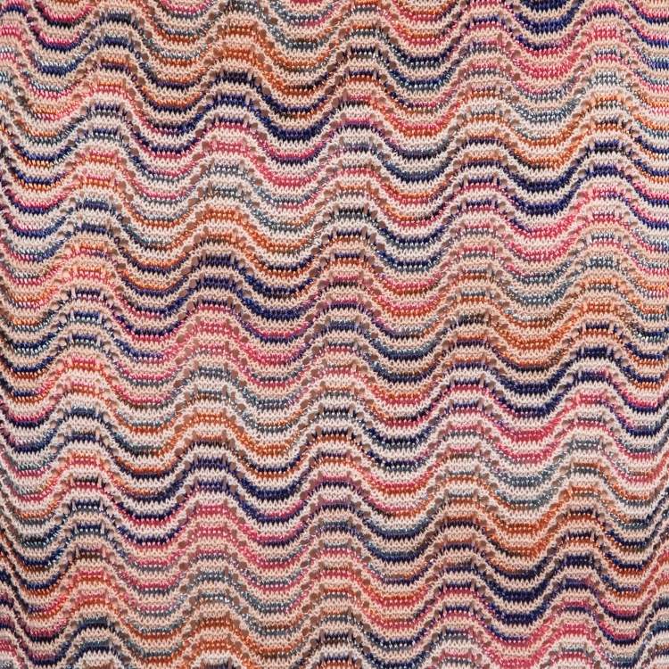 Pre Owned Missoni Multicolor Crochet Knit Maxi Skirt M