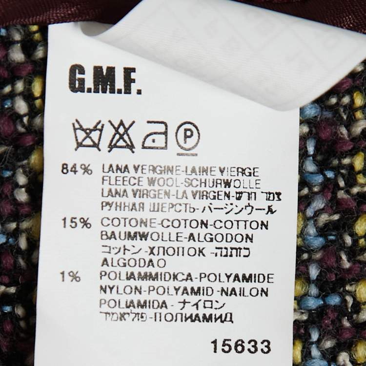 Pre Owned Missoni Multicolor Tweed Tie Neck Jacket L