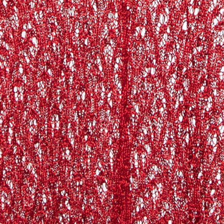 Pre Owned Missoni Red Open Knit Tank Top S