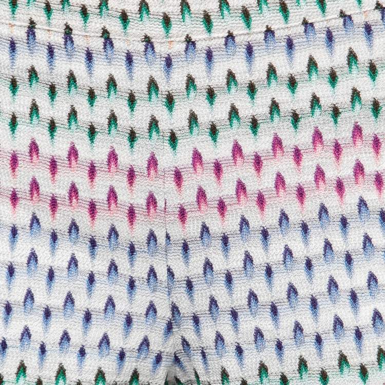 Pre Owned Missoni Multicolor Patterned Knit Shorts M