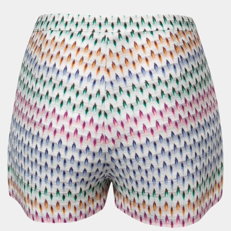 Pre Owned Missoni Multicolor Patterned Knit Shorts M
