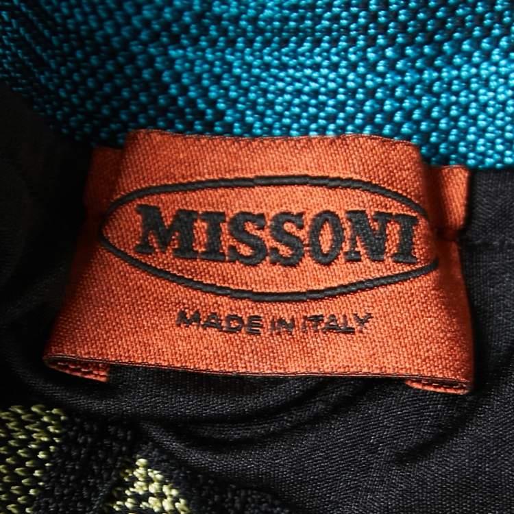 Pre Owned Missoni Black Patterned Knit Sleeveless Maxi Dress S