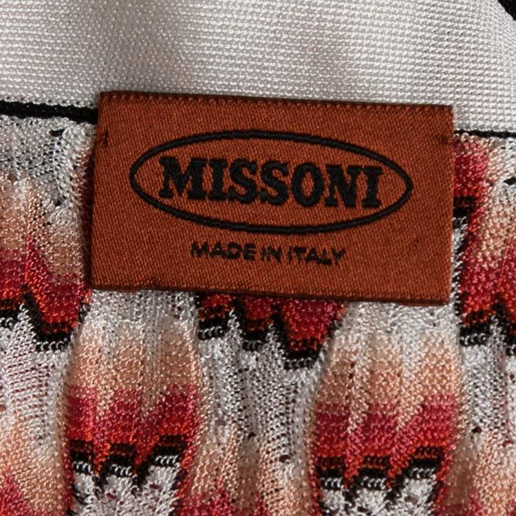 Pre Owned Missoni Multicolor Patterned Knit Sleeveless Top M