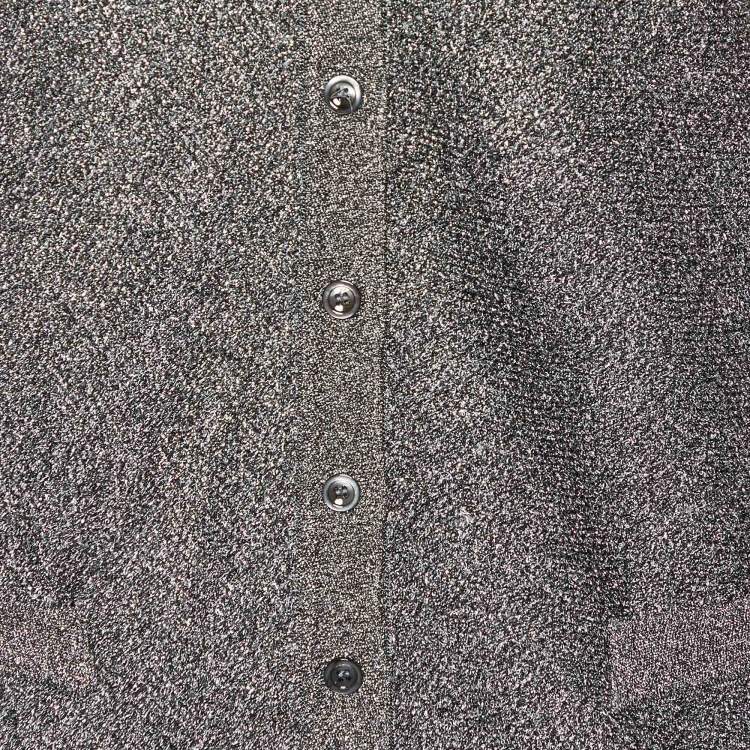 Pre Owned Missoni Silver Lurex Knit Sleeveless Button Front Cardigan M