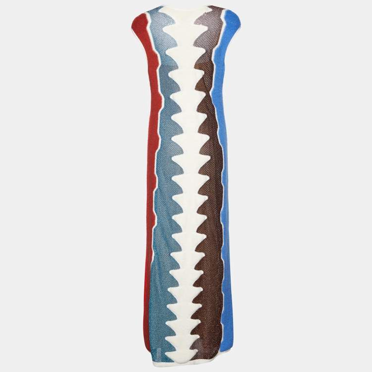 Pre Owned Missoni Multicolor Alpaca & Lurex Knit Sleeveless Maxi Dress S