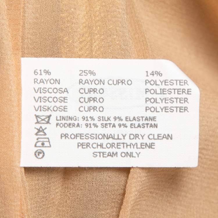 Pre Owned Missoni Gold Patterned Knit Sleeveless Short Dress S