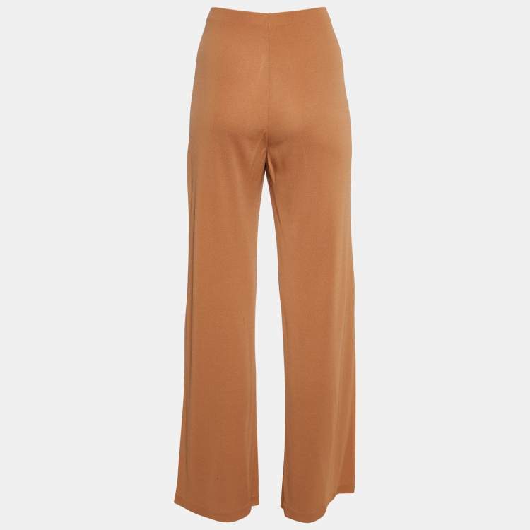 Pre Owned Missoni Light Brown Knit Parallel Pants M