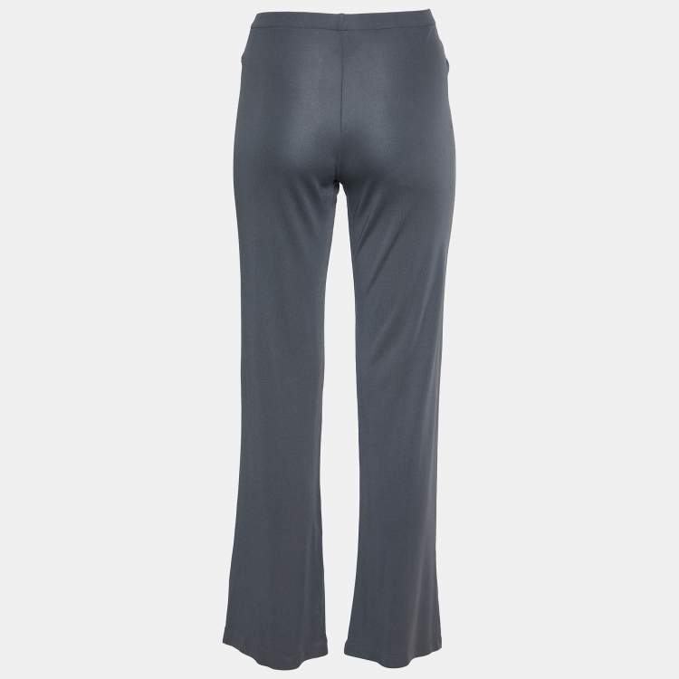 Pre Owned Missoni Grey Knit Straight Leg Pants M