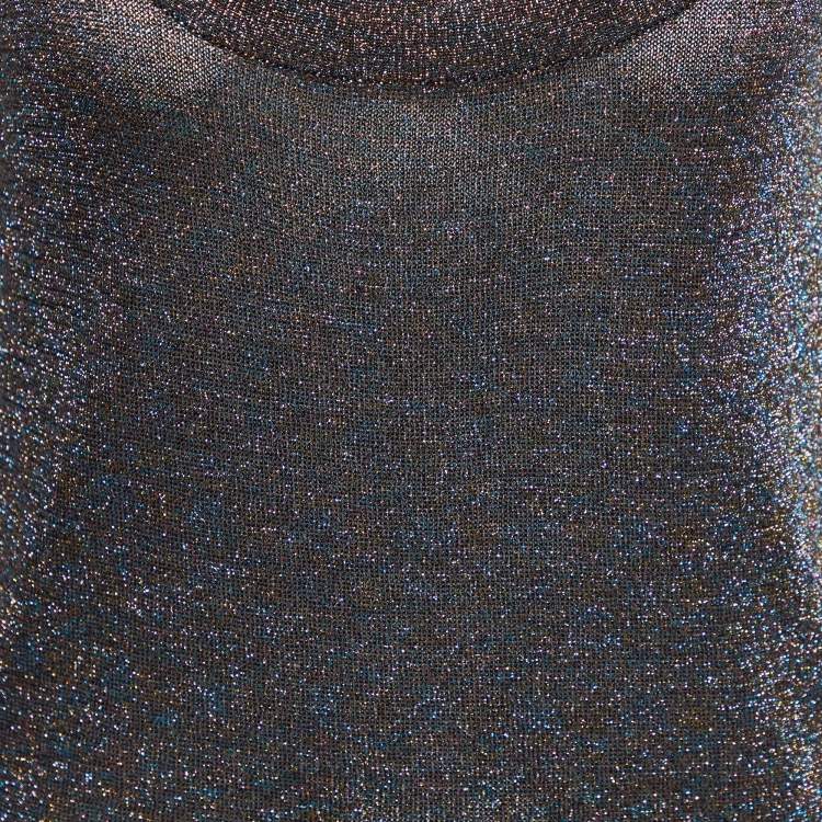 Pre Owned Missoni Multicolor Lurex Knit Tank Top M