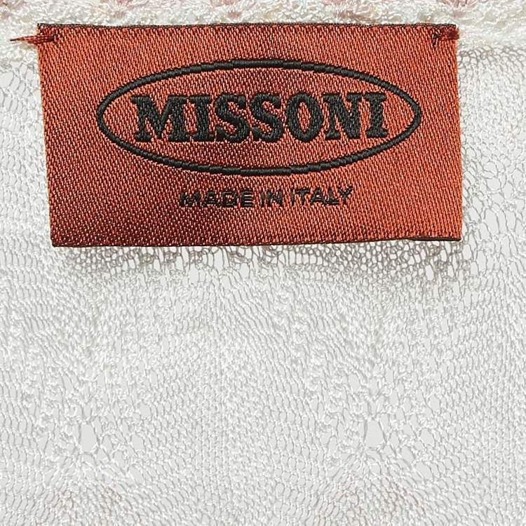 Pre Owned Missoni Multicolor Patterned Knit Open Front Cardigan M